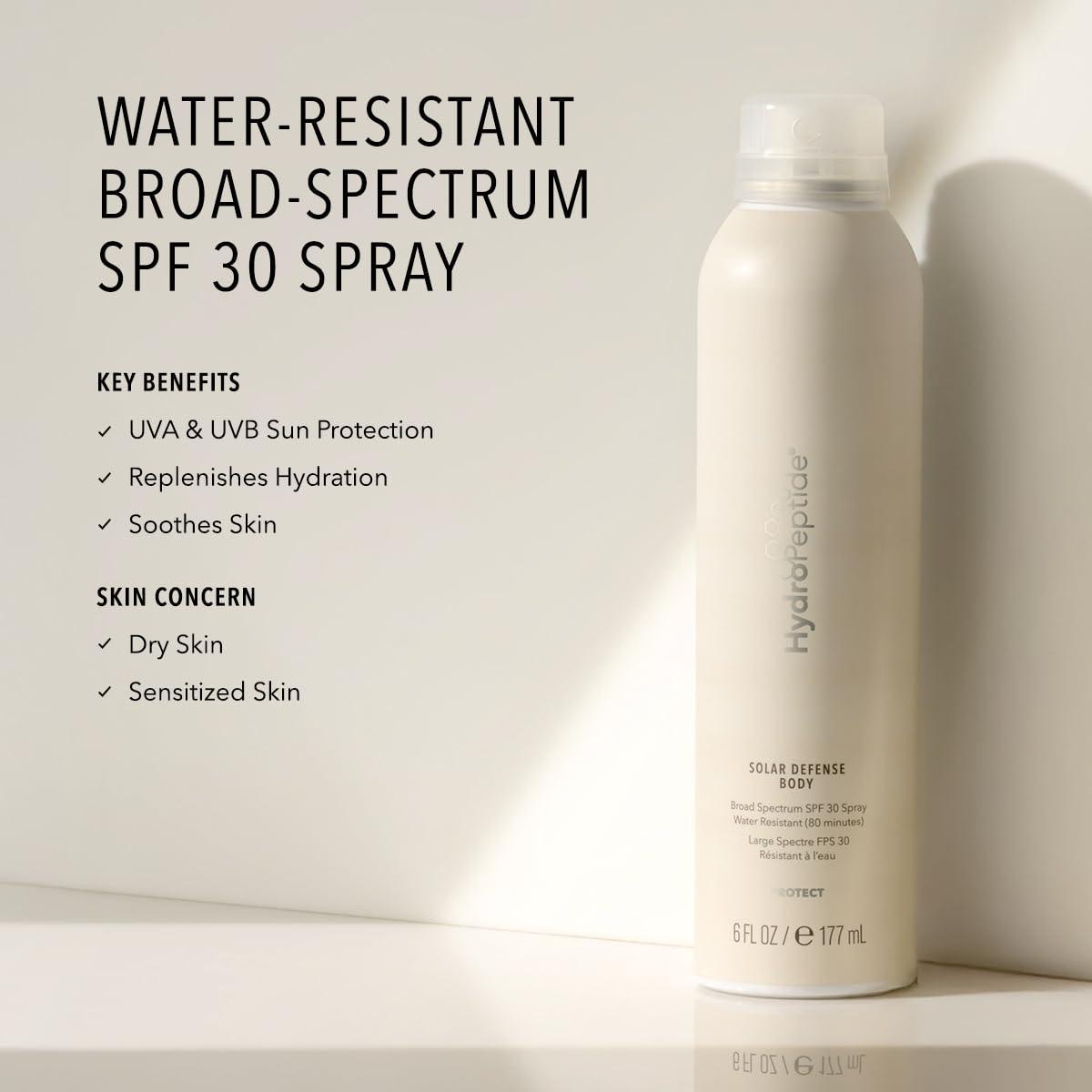 HydroPeptide HydroPeptide Solar Defense Body SPF 40, Broad Spectrum, Water Resistant Sunscreen, Hydrates and Soothes, 6 Ounce