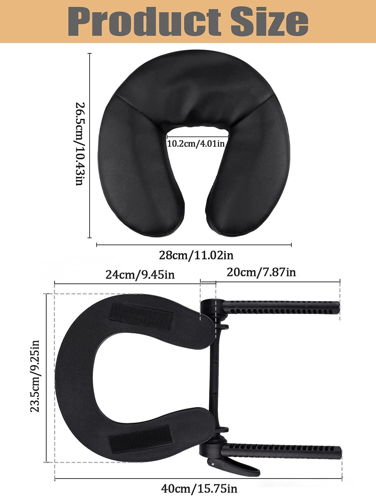 EBANKU EBANKU Massage Face Cradle Massage Table Headrest Pillow, Standard Universal Adjustable Headrest Cradle with Pillow for Massage Tables