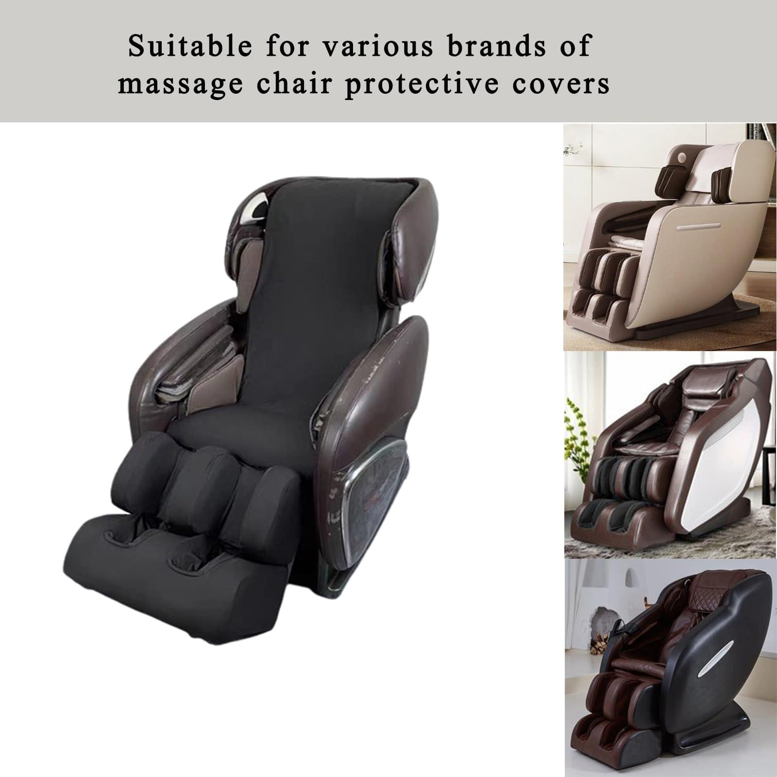 PHASFBJ PHASFBJ Zero Gravity Massage Chair Cover, Ultra Soft Stretch Fabric Full Body Shiatsu Massage Chair Protective Cover Pet Protector Removable Shield Dust Covers,Brown,Whole Body