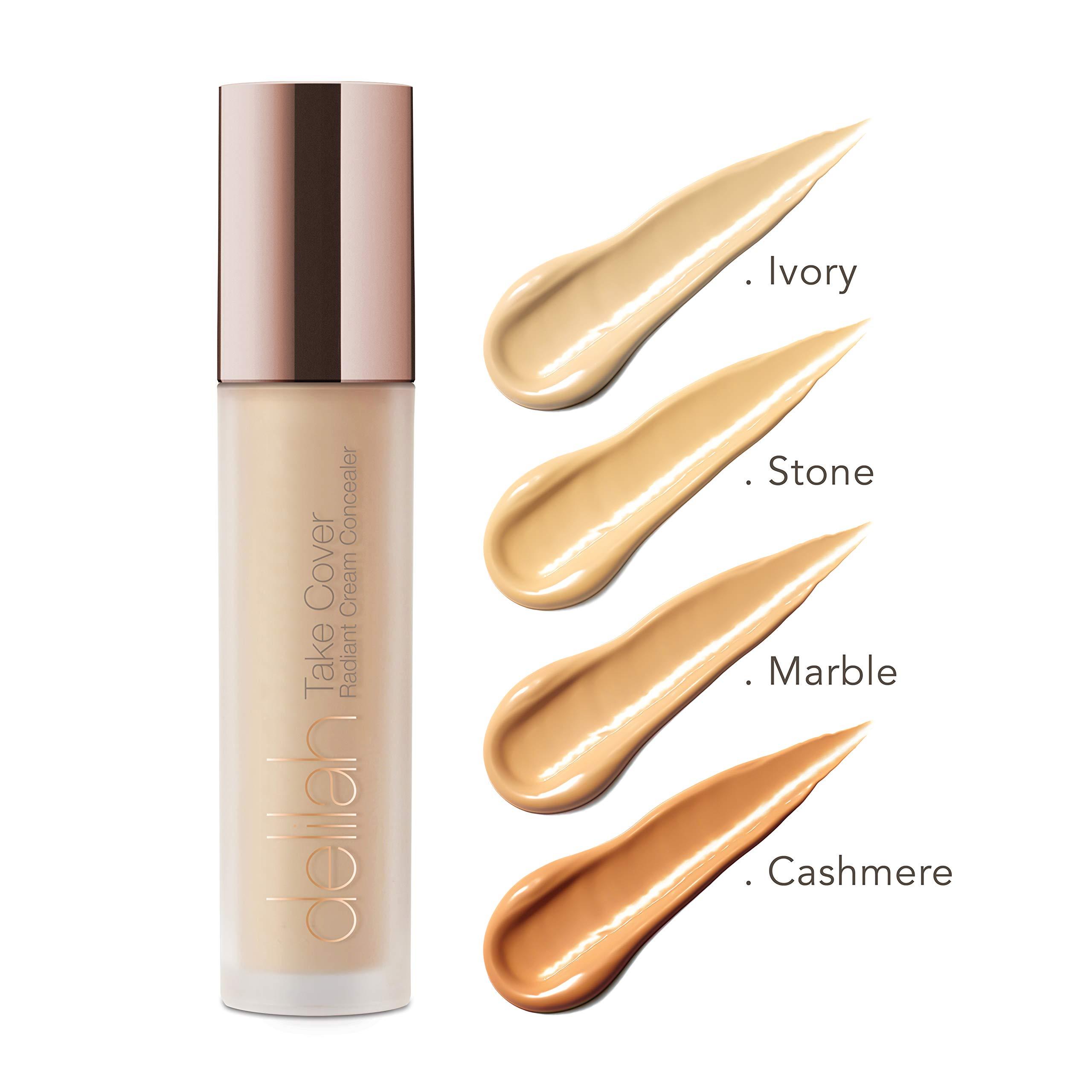 Delilah delilah - Take Cover Radiant Cream Concealer - Marble - Easily Blendable, Hydrating, Long-Lasting, Light Reflecting, Imperfections Corrector - Enriched with Vitamin E - Medium to Full Coverage-0.12 Oz