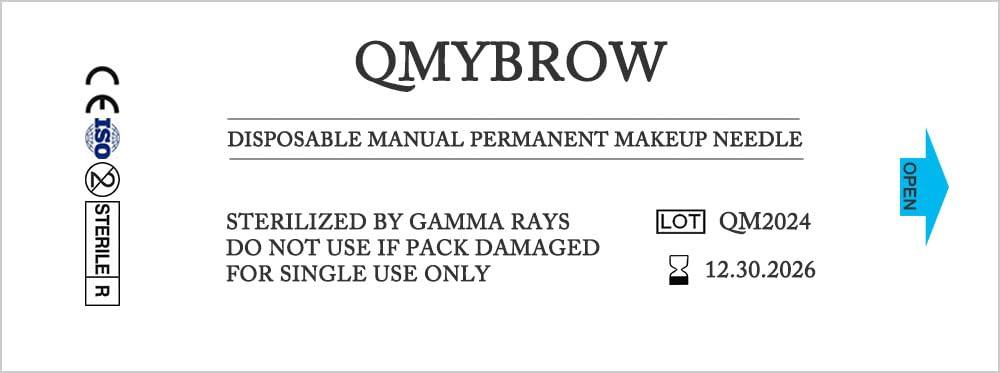 QMYBROW Brow Microblading Blades Fine Microblades 20Pack (White, 18U-0.25MM)