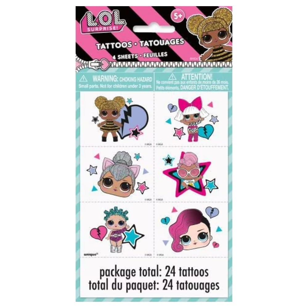 Unique LOL Surprise Tattoos - Pack of 24 | Ultimate Party Favors for Kids - Perfect for Birthday & Themed Celebrations