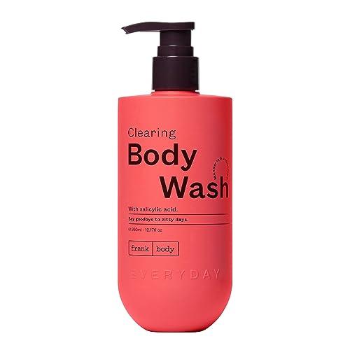 frank body frank body Clearing Body Wash & Body Lotion Bundle | Vegan & Cruelty Free | Removes Stubborn Dead Skin, Excess Oil, Black & White Heads| Mandarin & Cedarwood Scent