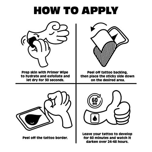 inkbox Inkbox Temporary Tattoos, Extra-Large Semi-Permanent Tattoo, One Premium Easy, Long Lasting, Water-Resistant Temp Tattoo with For Now Ink-Lasts 1-2 Weeks, Supernatural Tattoo 5.5x9 in, Into the Grave