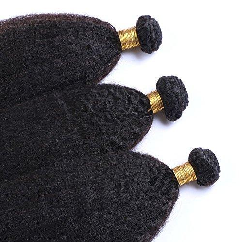 Tony beauty hair Tony Beauty Hair 7A Yaki Straight Human Hair Weave 3Pcs Lot Italian Coarse Hair 100G/Set 100% Brazilian Virgin Hair Extensions(14" 16" 18")