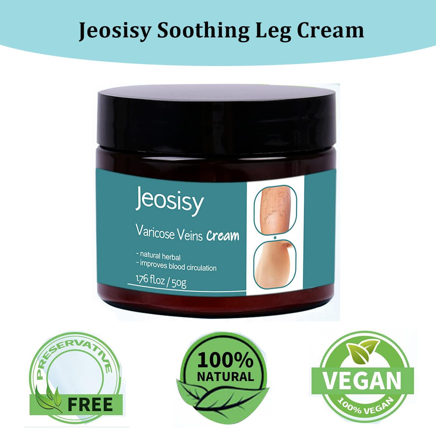 jeosisy jeosisy Varicose Vein Cream for Legs - Varicose Veins Cream, Varicose & Spider Veins Soothing Leg Cream for Women Men