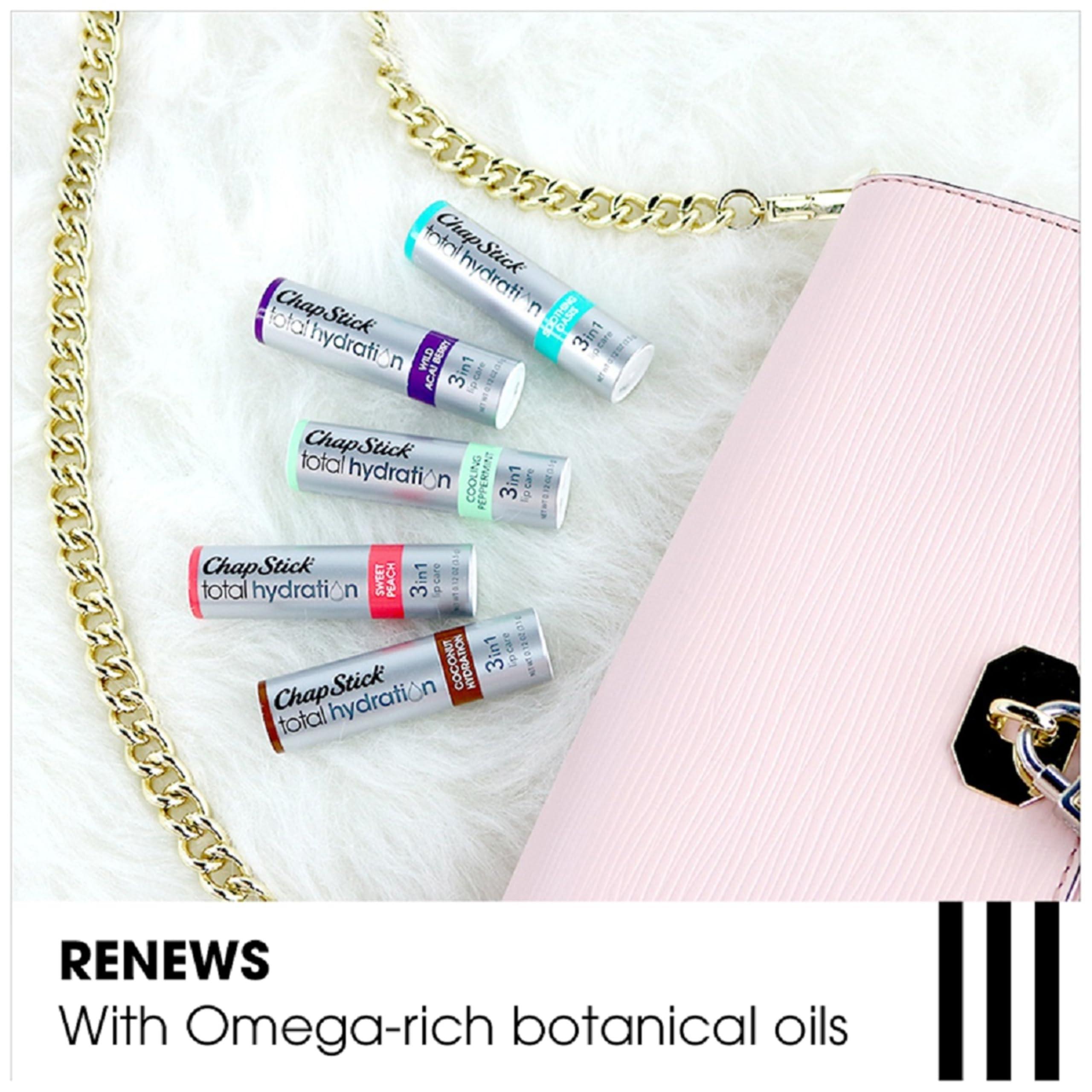 ChapStick ChapStick Total Hydration Soothing Oasis Moisturizing Lip Balm Tube, Lip Balm for Lip Care - 0.12 Oz