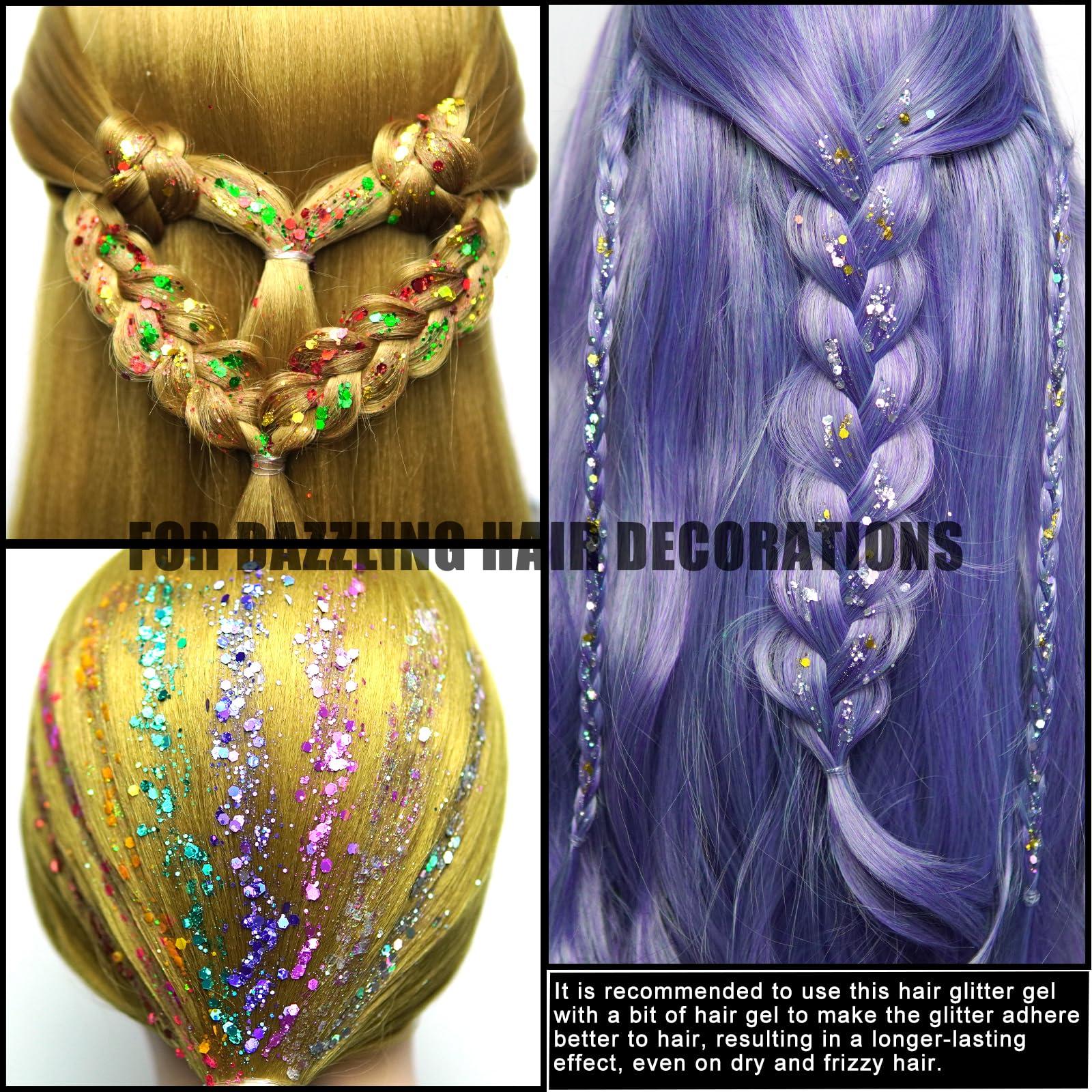 LOIKMIUP Body Face Glitter Gel Face Gems with Makeup Glue