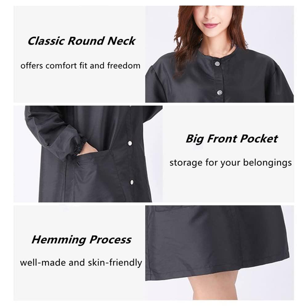 TopTie TOPTIE Custom Embroidered Salon Smock Barber Work Clothes Hairdressing Cape Hair Stylist Jacket Pet Grooming Smock-L