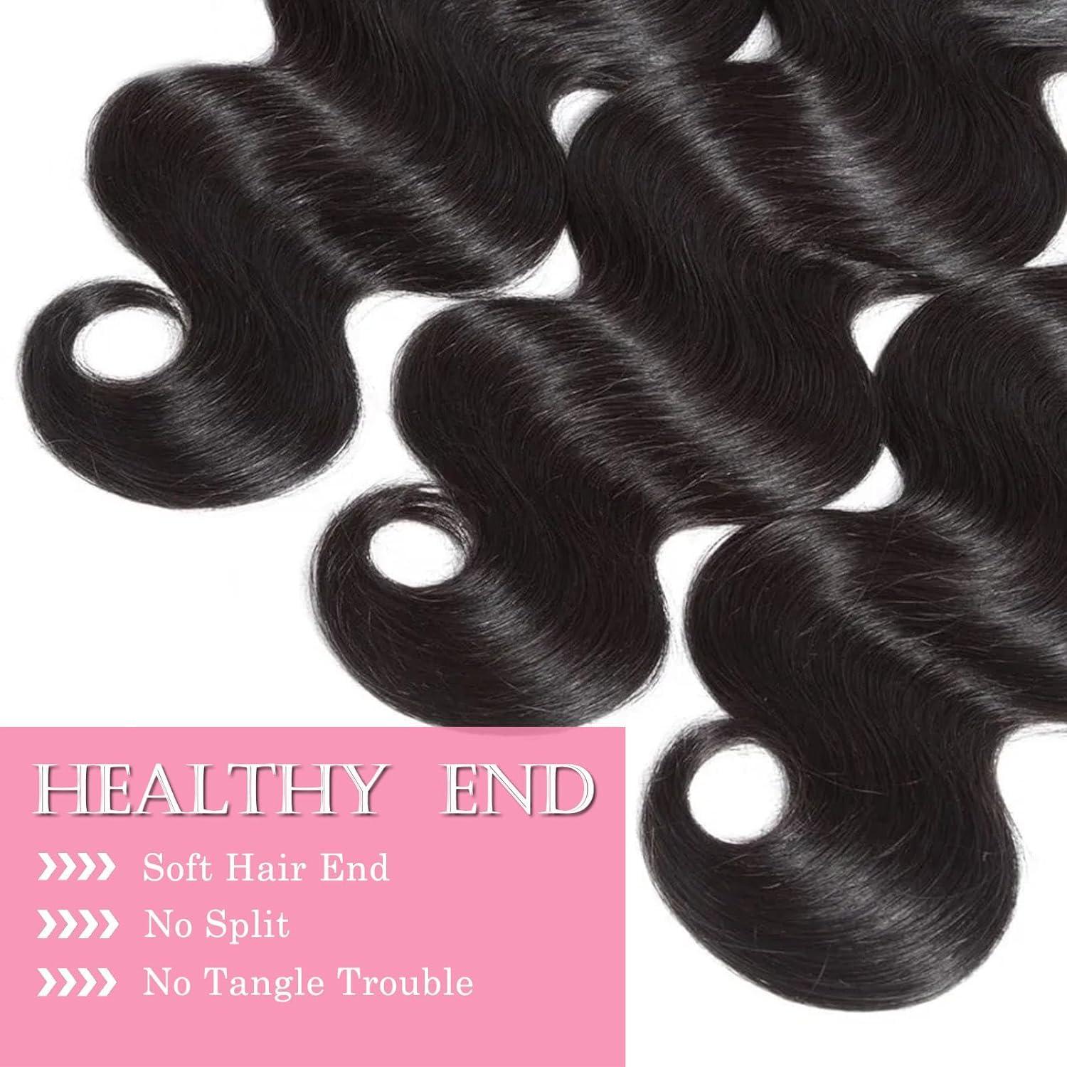 SINGLE BEST SINGLE BEST Brazilian Hair Bundles 10A Grade Unprocessed Human Hair Bundle 26 Inch Long Body Wave Bundle Human Hair Extensions 1 Bundle