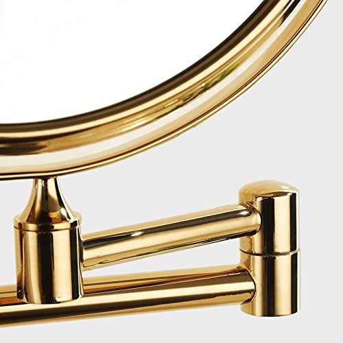 YSUEFIJO YSUEFIJO Wall Mounted Makeup Mirror, Double Sided Cosmetic Mirror, Portable Shaving Barber Mirror, 1X/3X/5X/7X/10X Magnifying Vanity Mirror, 360 Degree Swivel, for Makeup, Hair Styling