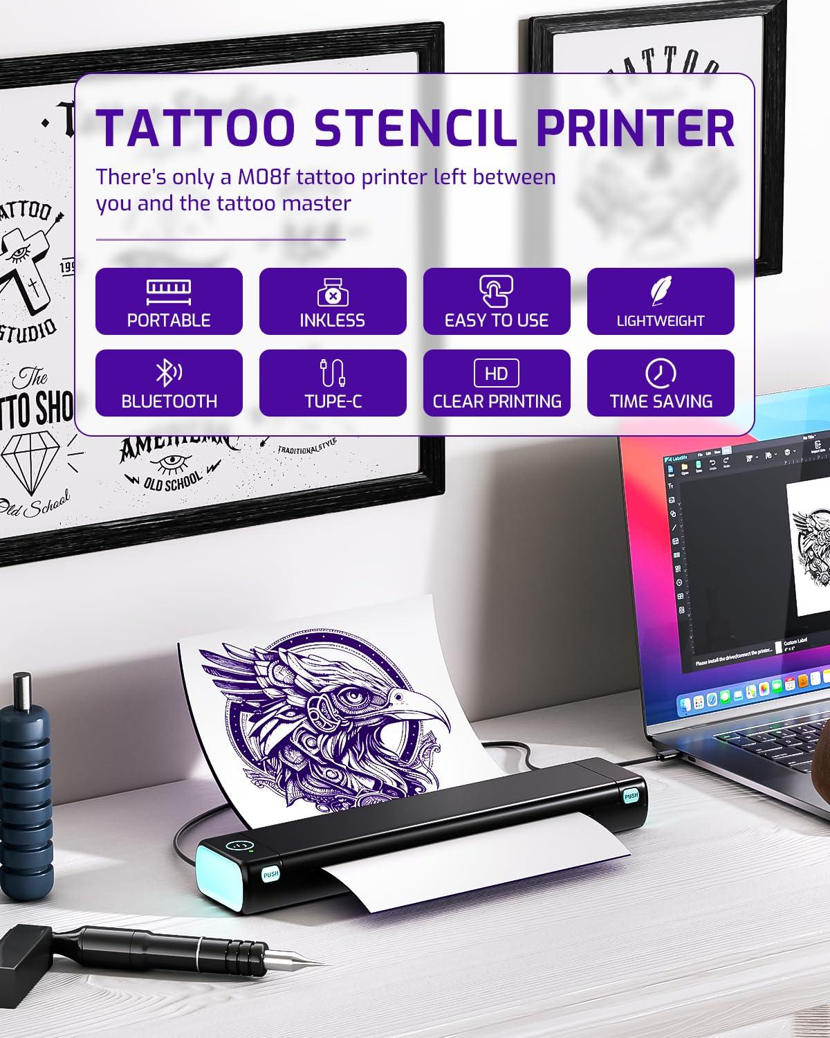 Phomemo Phomemo M08F Wireless Tattoo Stencil Printer with White Case