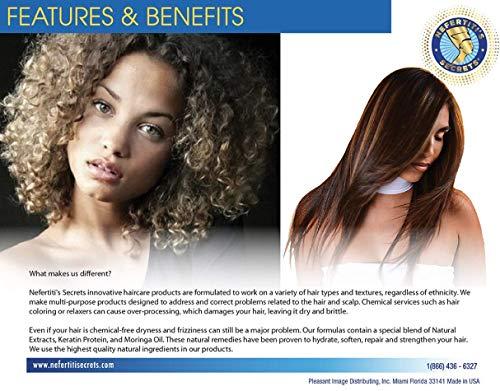 Nefertiti's Secrets Nefertiti's Secrets All In One Leave-In Treatment, Moringa Oil & Rosemary Hair Conditioner, Strengthen & Stimulates, Heat Protection Spray For Hair Growth, Travel Size Moisturizer - 8 Oz / 236 ml