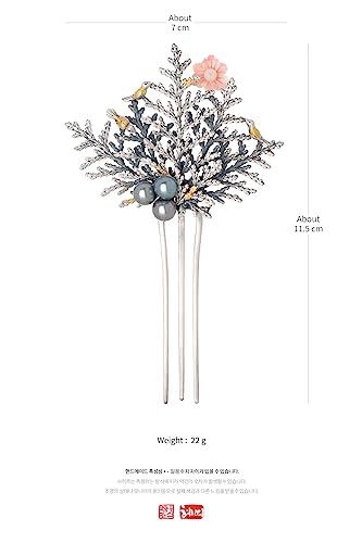 NASCHENKA Naschenka Binyeo Traditional Korean Hanbok Hair Pin Hair Sticks Silver Accessory Wedding Jewelry 1545530
