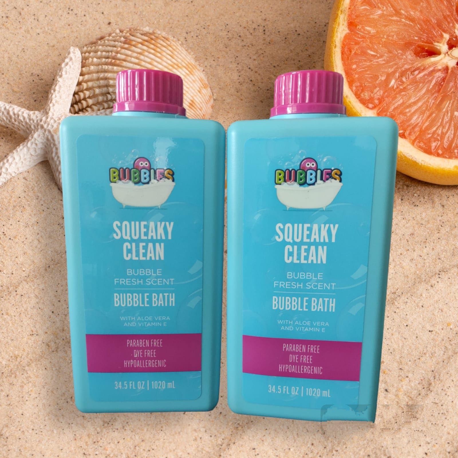 NinthAvenue Basics Baby Kids Body Wash and Shampoo Bubble Bath for Toddlers Kids Soap Sensitive Skin Hypoallergenic with Aloe Vera and Vitamin E Squeaky Clean Fresh Scent 34.5 Fl.Oz. KIT WITH 3 UNITS