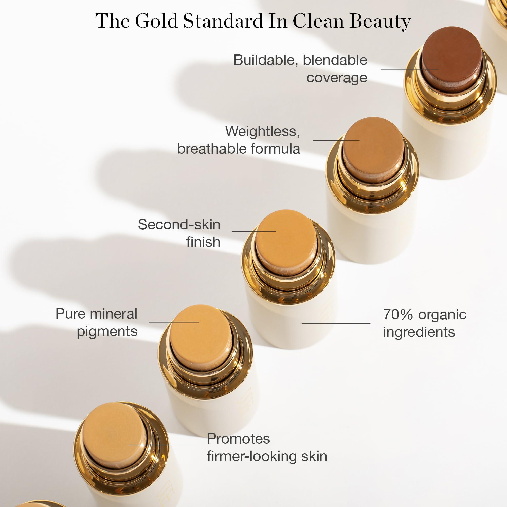 Ogee Ogee Sculpted Complexion Foundation Stick (Poplar 0.10C Fair, White-Pink Undertones) Full Coverage Foundation Makeup - Instantly Balance & Even Complexion - 70% Organic Ingredients