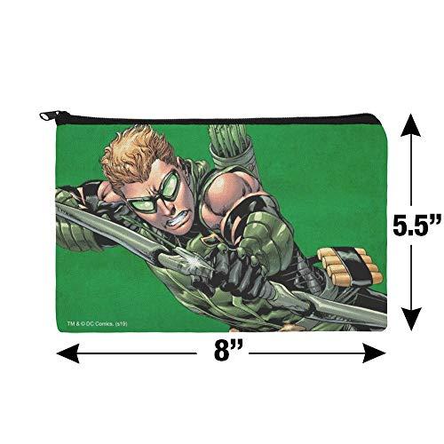 GRAPHICS & MORE Justice League Green Arrow Character Makeup Cosmetic Bag Organizer Pouch