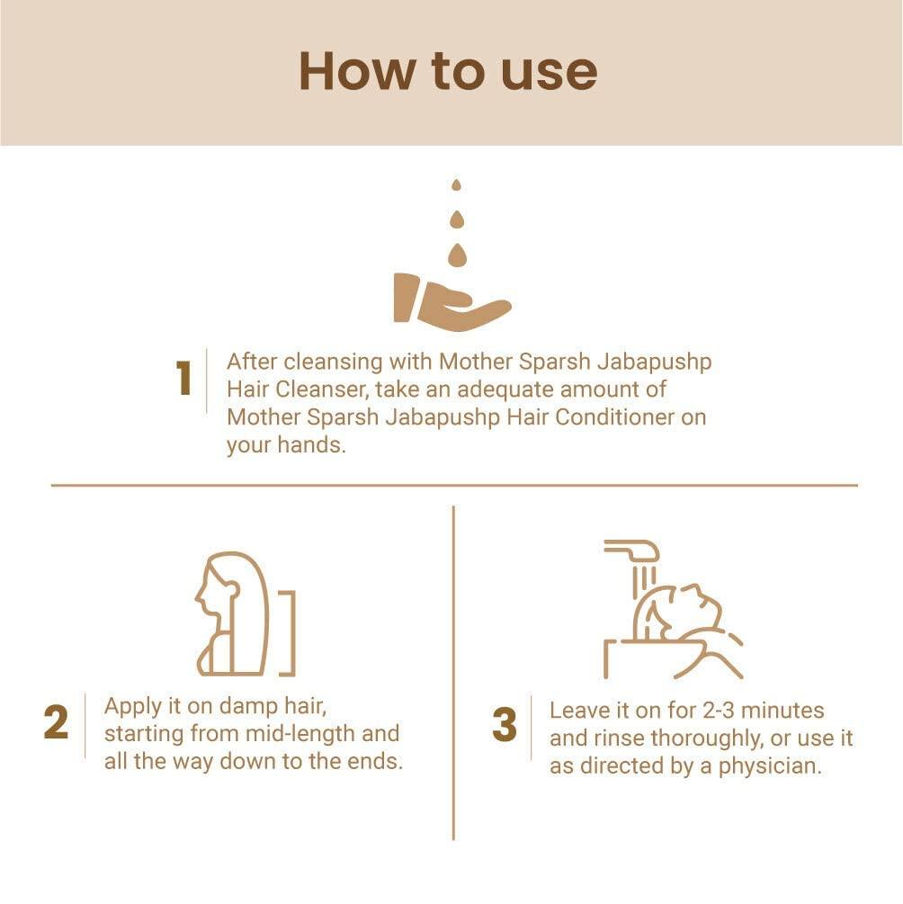 A M D A M D Mother Sparsh Jabapushp Natural Hair Conditioner with Amla, Bhringraj, Brahmi and Fenugreek. Therapeutic Properties 100% Ayurvedic, 200 ml