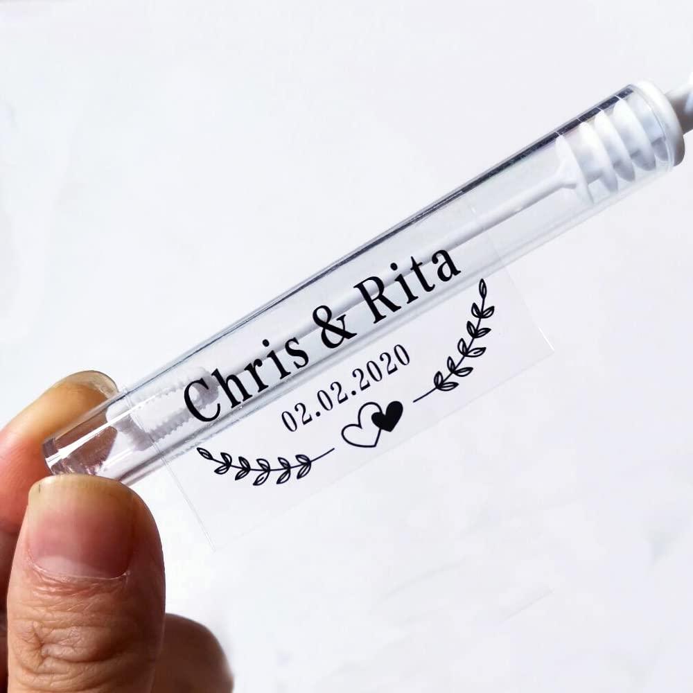 HHWY HHWY 100PCS Clear Lip Gloss Labels Personalized Custom Logo Eyelash Stickers for Lip Stick DIY Personalized Transparent Chapstick Labels Lip Balm (1x3cm)