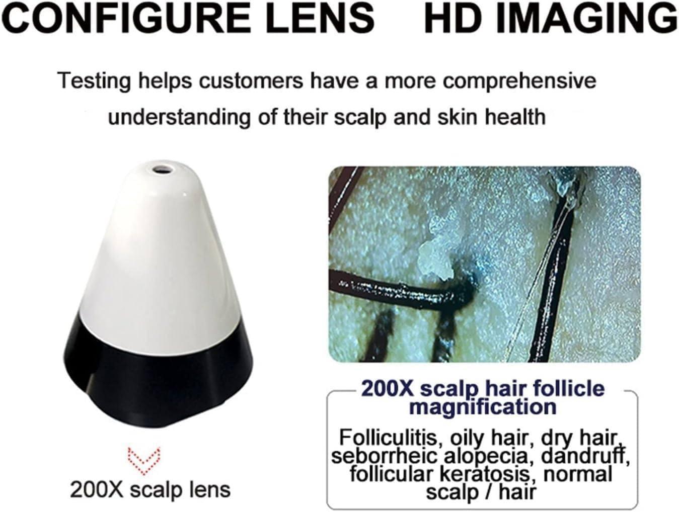 RESKIU RESKIU Skin Diagnosis Hair Analyzer Machine, 200X Skin Hair Scalp Detector Analyzer, Hair Analyzer for Skin Diagnosis, Scalp Hair Follicle Skin Analysis Machine with 11 Inch LCD Screen