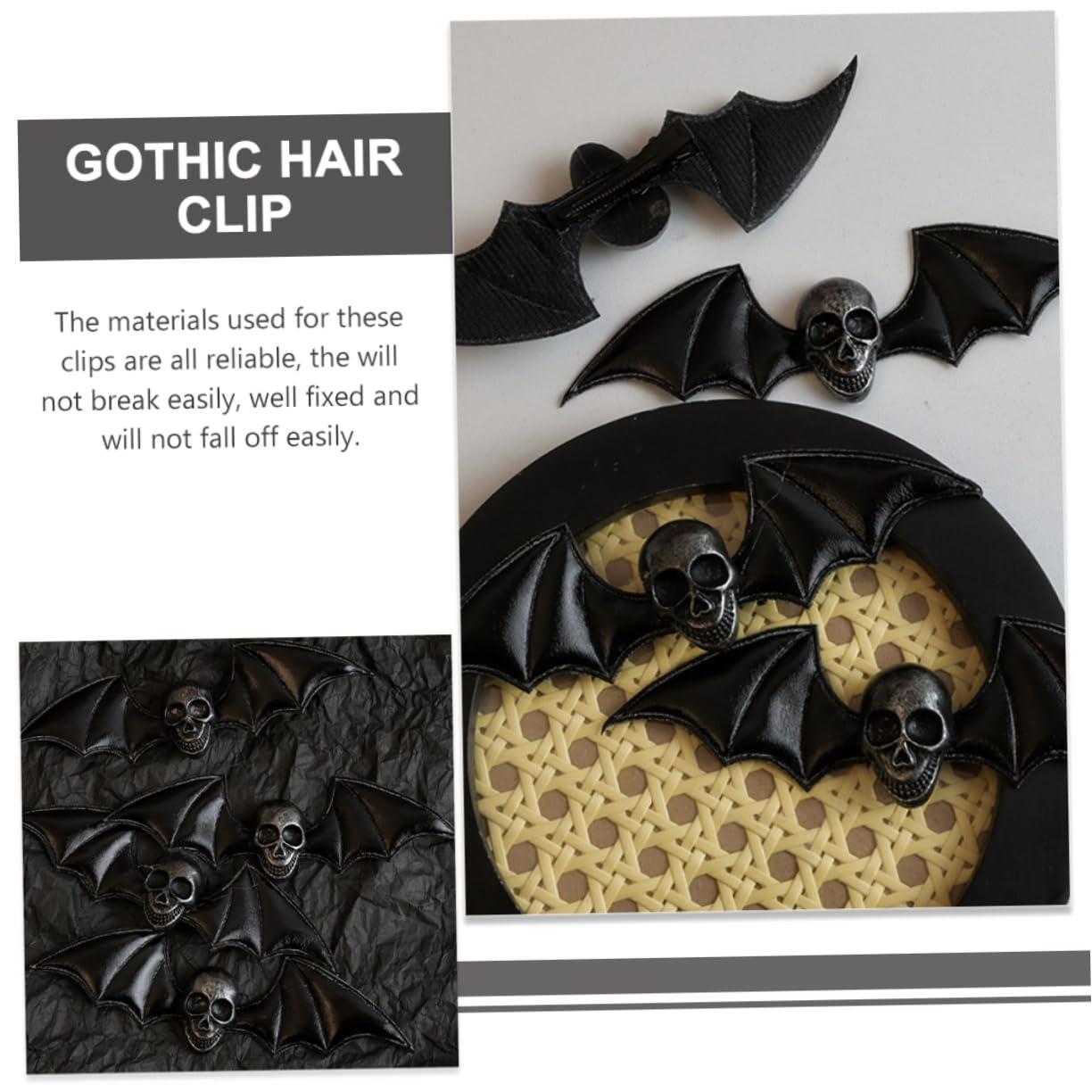 Beatifufu Beatifufu 2pcs Punk Hair Clip Bat Hair Barrettes Retro Hair Clips Bat Hair Clips Hair Jewels for Women Vintage Hair Clips Halloween Hair Accessories Hair Pin Costume Hair Clips Plastic