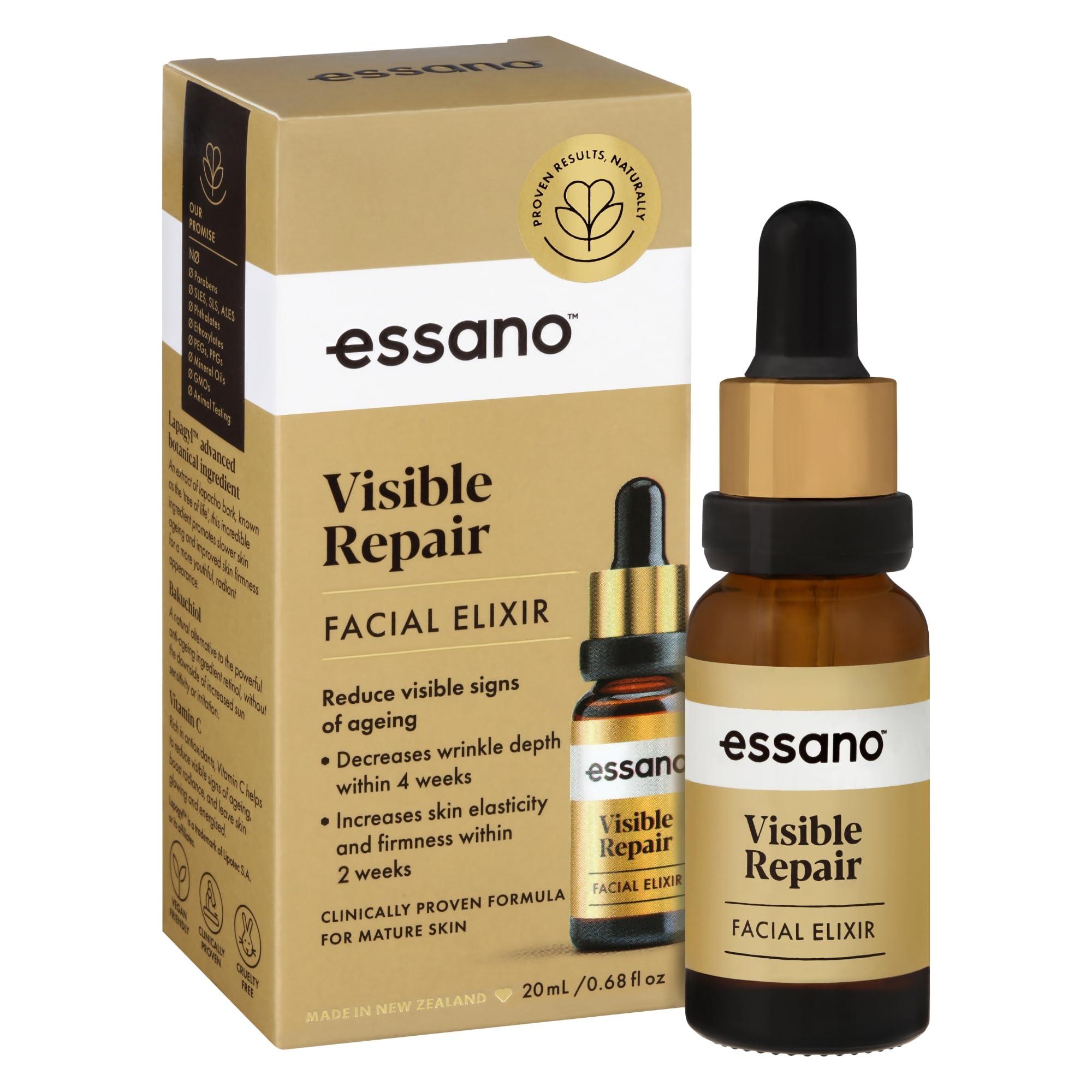 Essano Essano Visible Repair Elixir Face Serum, Face Oil Vitamin C Serum, Supports Anti Aging, Appearance of Fine Lines, Wrinkles, Cruelty Free, 20ml