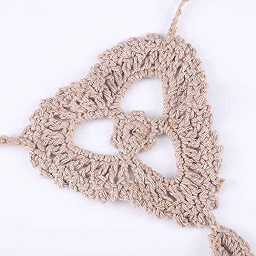 Aularso Aularso Layered Wedding Anklet Shoes Crochet Barefoot Sandals Ankle Bracelets Lace Ring Foot Chain Beach Feet Jewelry for Women and Girls (2PCS) (Khaki)