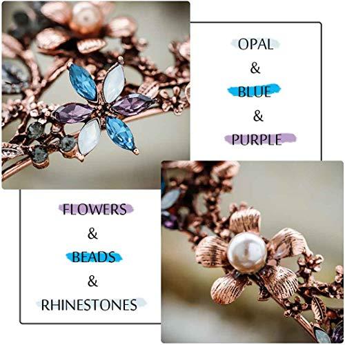 BAROGIRL Barogirl Bridal Wedding Queen Crowns and Tiaras Rhinestones Vintage Pageant Crown Headband for Women (Half Crown)