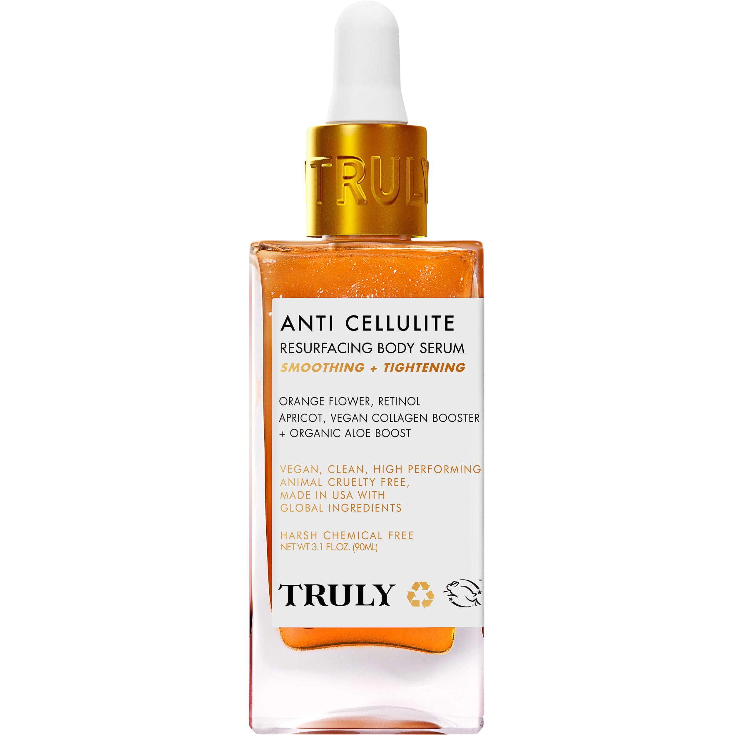 Truly Truly Beauty Anti-Cellulite Serum-Better Than Cream-Helps Tighten Skin, Retinol Body Lotion Serum - Reduces Cellulite - Body Moisturizer Cream Serum - Compress Skin, Body Lotion Serum - 3.1 OZ