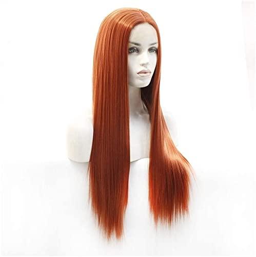 Cfbjfq Cfbjfq Wigs Ms. Long Straight Hair Dyed hot Fashion lace can be Light Brown Curly Hair Natural Appearance Heat-Resistant Fiber Synthetic Wig j0111 (Color : 16 inches) (Color : 14 Inches)