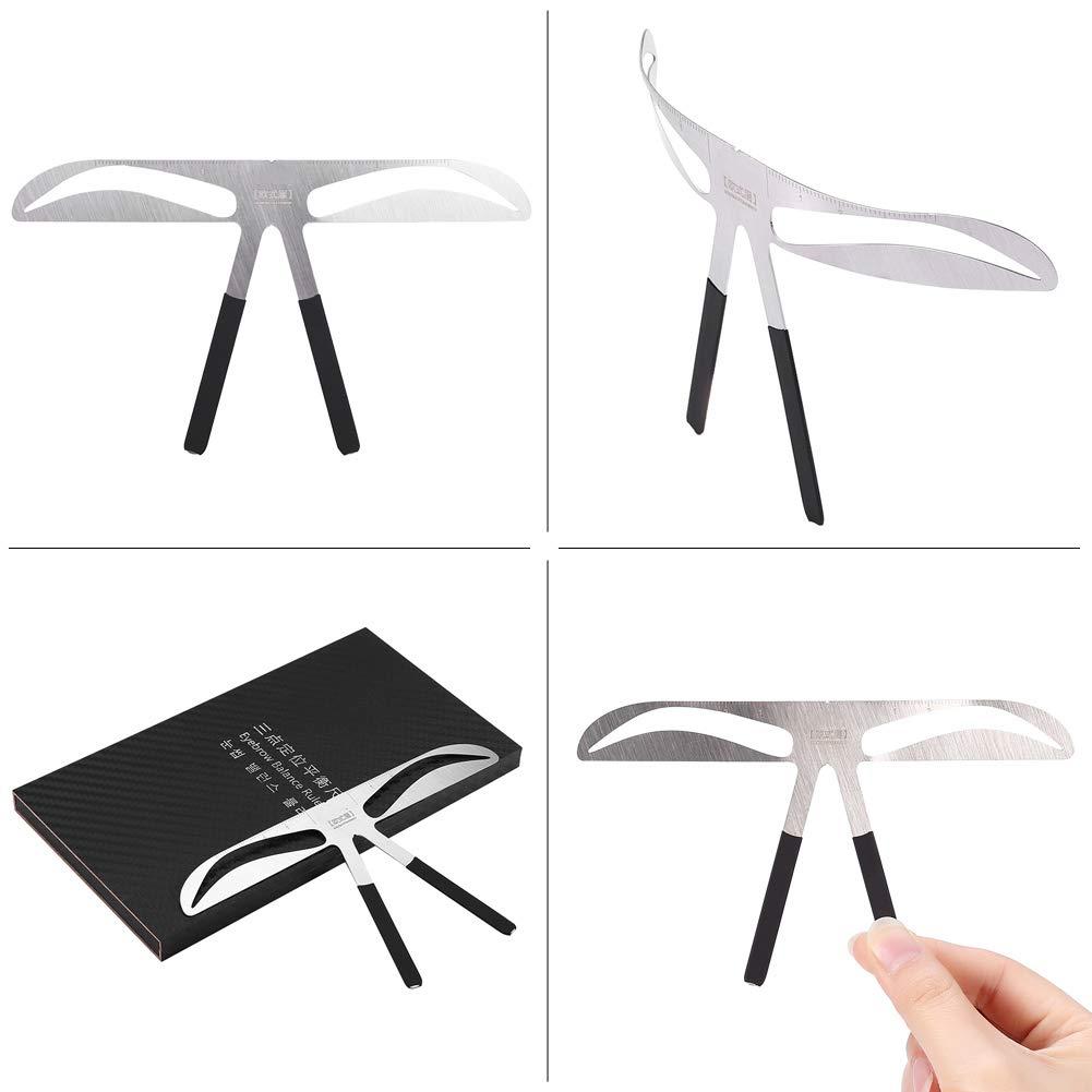 Uxsiya Uxsiya 4 Types Eyebrow Measurement Ruler Permanent Eyebrow Ruler Eyebrow Measure Balance Extension Ruler with Stainless Steel(European Style Eyebrow)