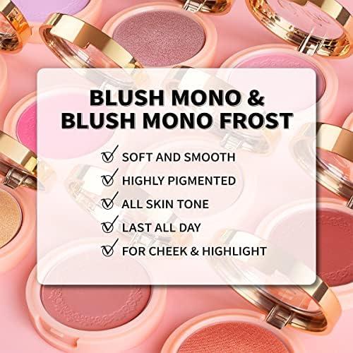 Oulac Oulac Peach Blush Makeup Fair Skin| Pigmented Powery Blush Korean Style| Natural Radiant Look| Blendable & Buildable Blush Light Skin| Vegan Cruelty-Free| 4.8g 16 Summer Time