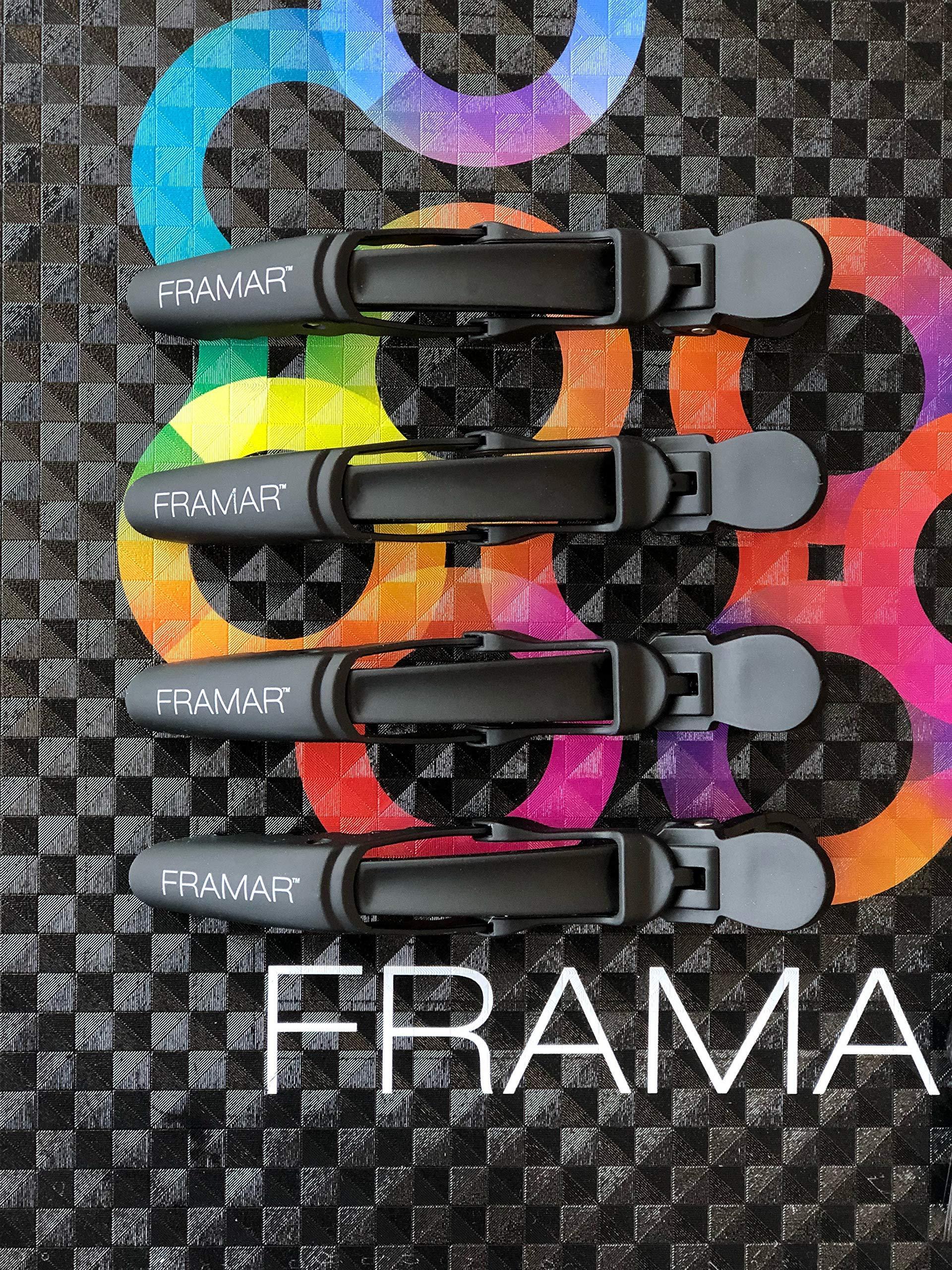 FRAMAR FRAMAR Pastel Alligator Hair Clips - Gator Grips Black Styling Hair Clips - Pack of 14
