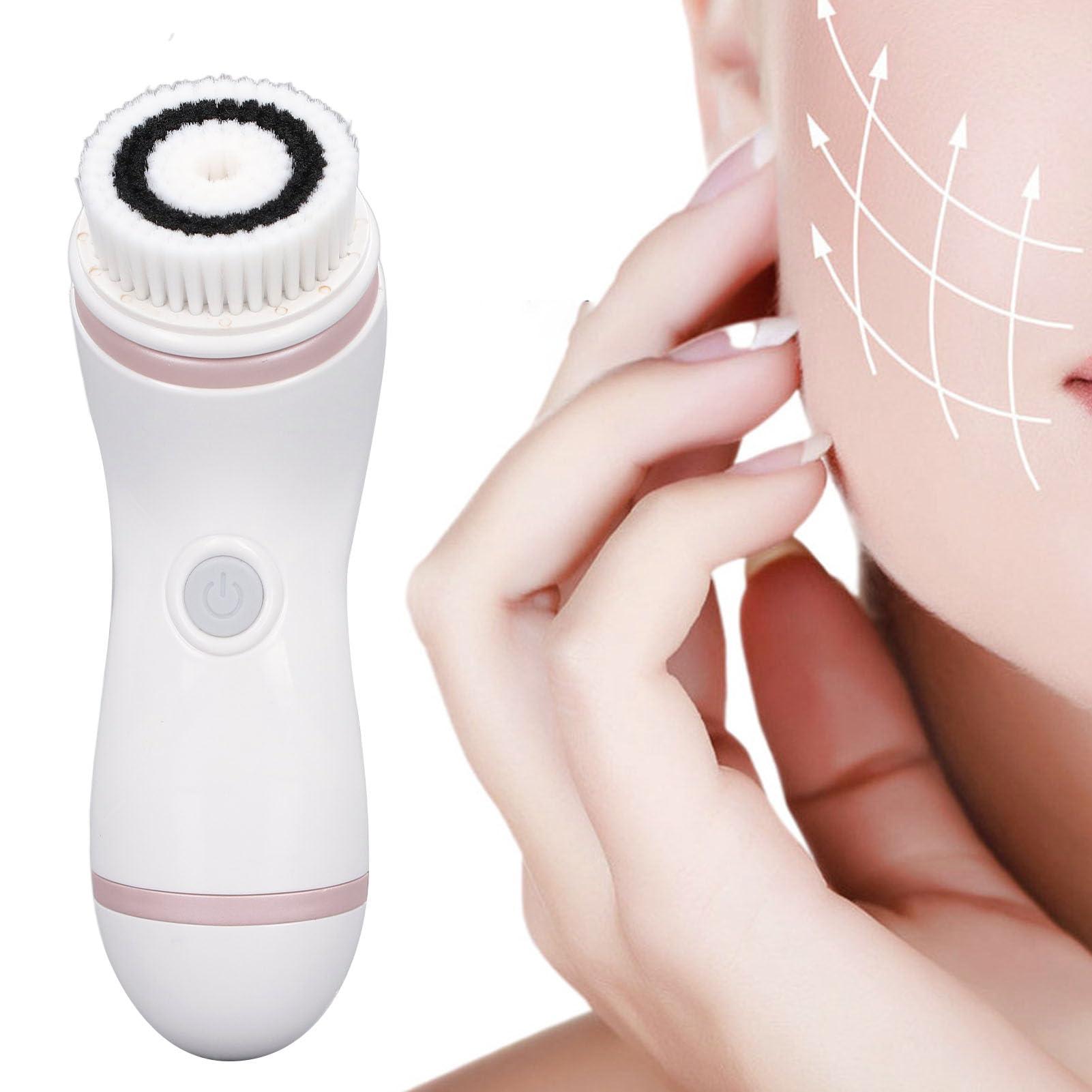Dilwe Facial Cleansing Brush, Rechargeable Facial Exfoliator Face with 3 Brush Heads
