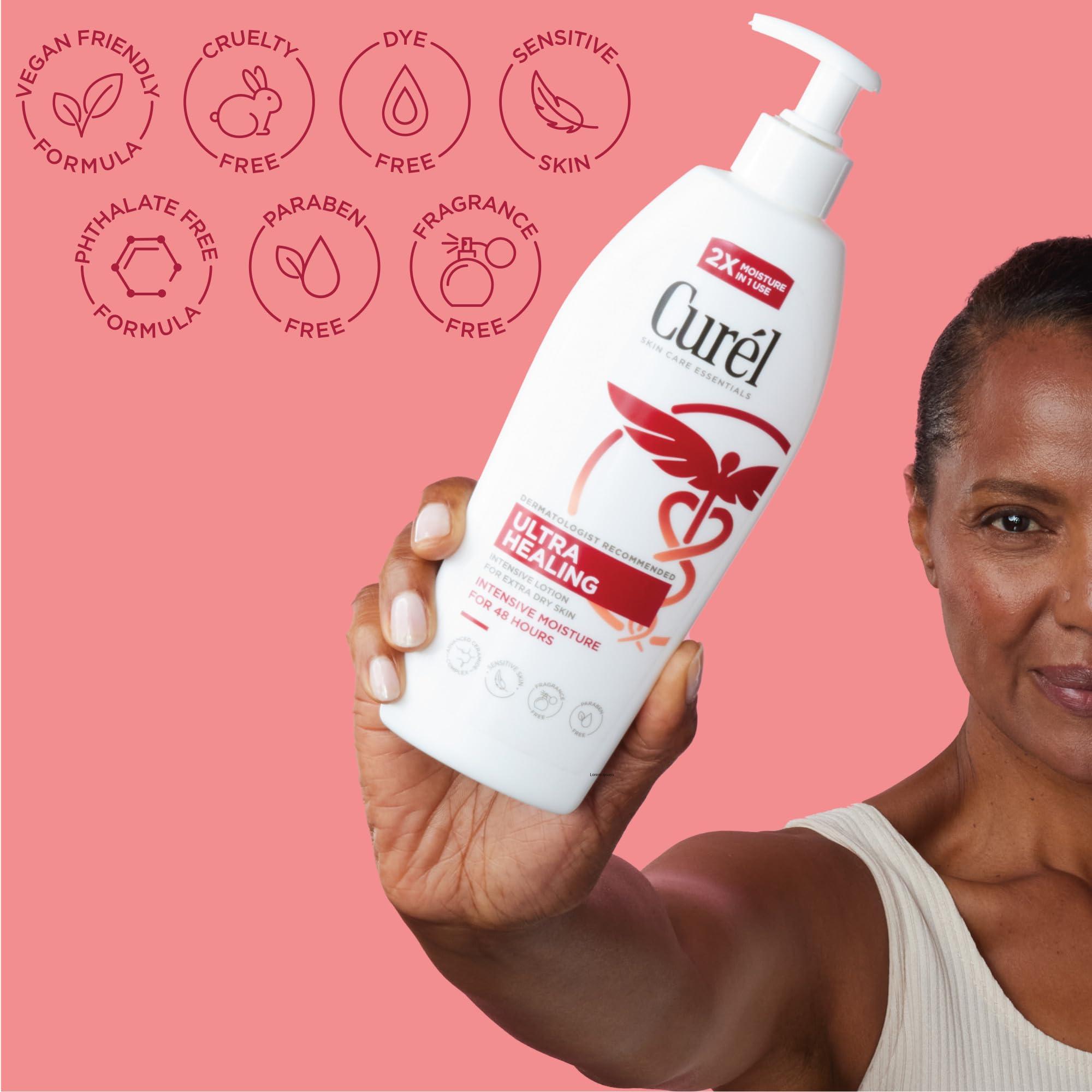 Curel Curel Ultra Healing Body Lotion, Moisturizer for Extra Dry Skin, Body and Hand Lotion with Advanced Ceramide Complex and Hydrating Agents, for Tight Skin, 13 Ounces