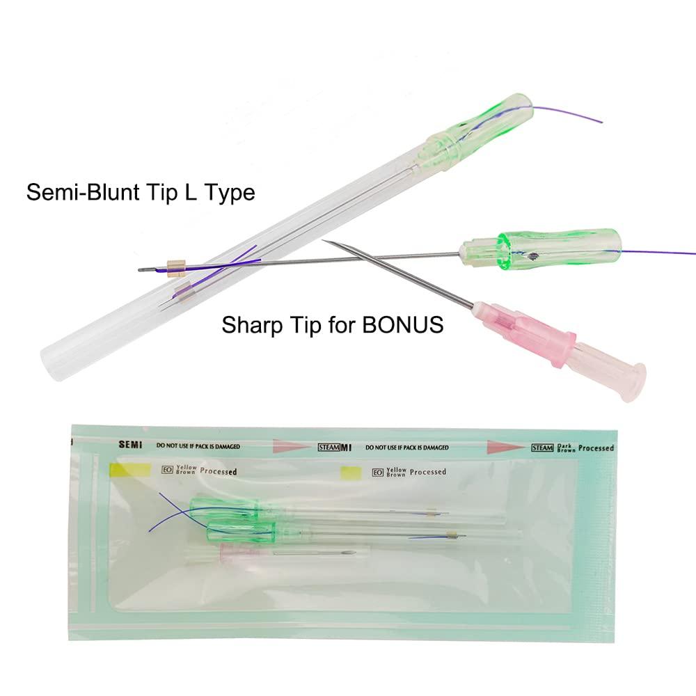 elves elves Pdo Threads for Face Lift (4D Cog Threads 21G 100MM)/ Barbed Pdo COG Threads 360R Bidirection/L-Blunt Type (20pcs)