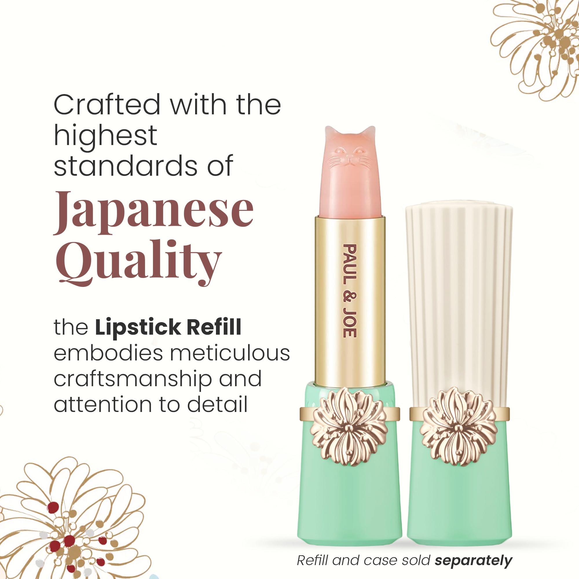 Paul & Joe Paul & Joe Treatment Lipstick Refill Only, Case Sold Separately, Cat-Shaped Light Pink Lipstick for Lip Care & Repair, Lip Moisturizer with Collagen and Orange Honey, 401 Treatment Lipstick, 0.09 oz