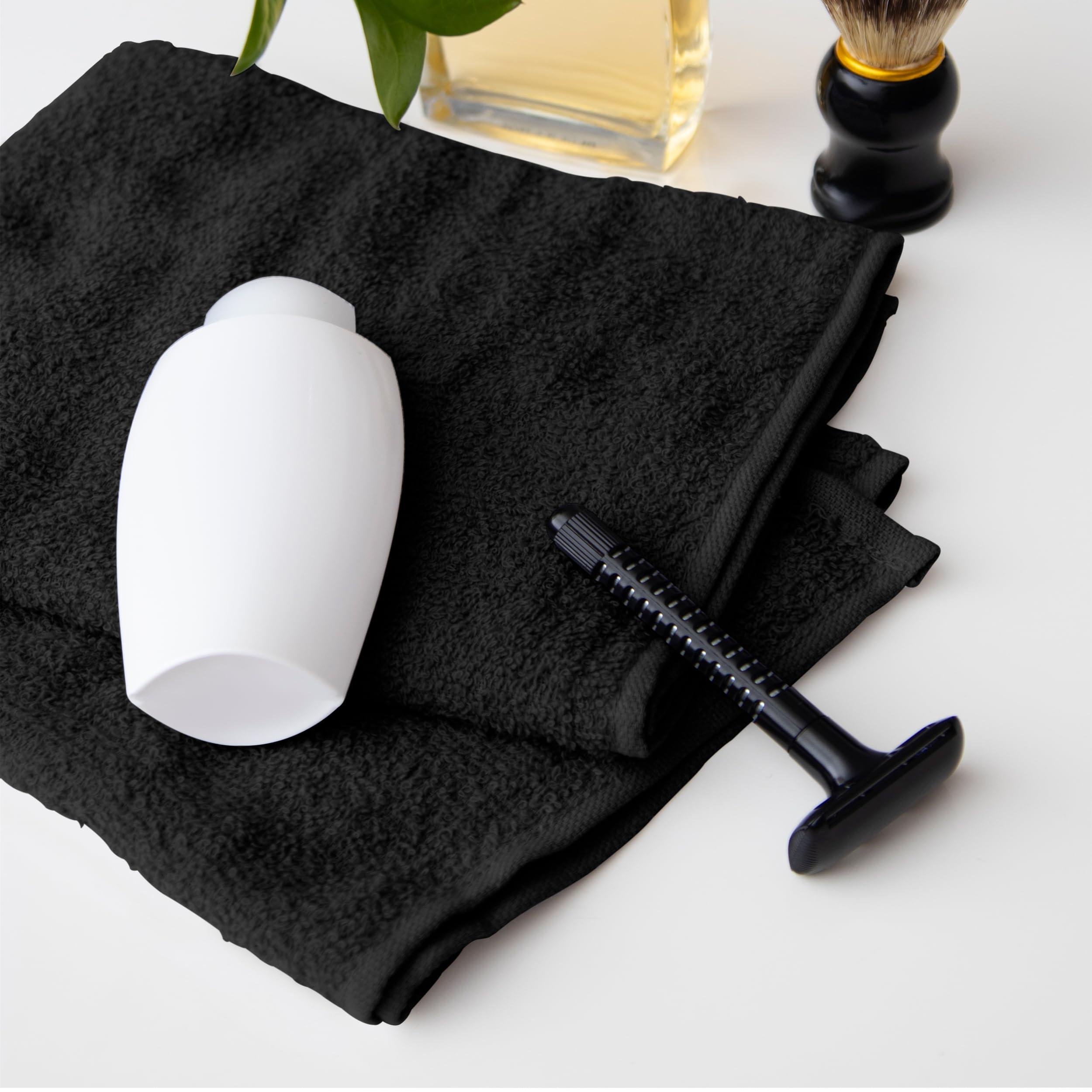 Avalon Towels Avalon Towels Salon Towels - Black Hand Towels Bulk 24 Pack - 100% Cotton Hand Towels 16x27 inches - Absorbent Spa Towels, Facial Towels, Face Towels & Gym Towels for Working Out (Not Bleach Proof)