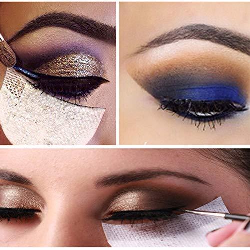 mollensiuer 100 Pcs Eyeshadow Patches White Eyeshadow Protection Pads Eyeshadow Pads Stencils Professional Eyeshadow Protection For Eyelash Extensions, Lip Makeup(S)