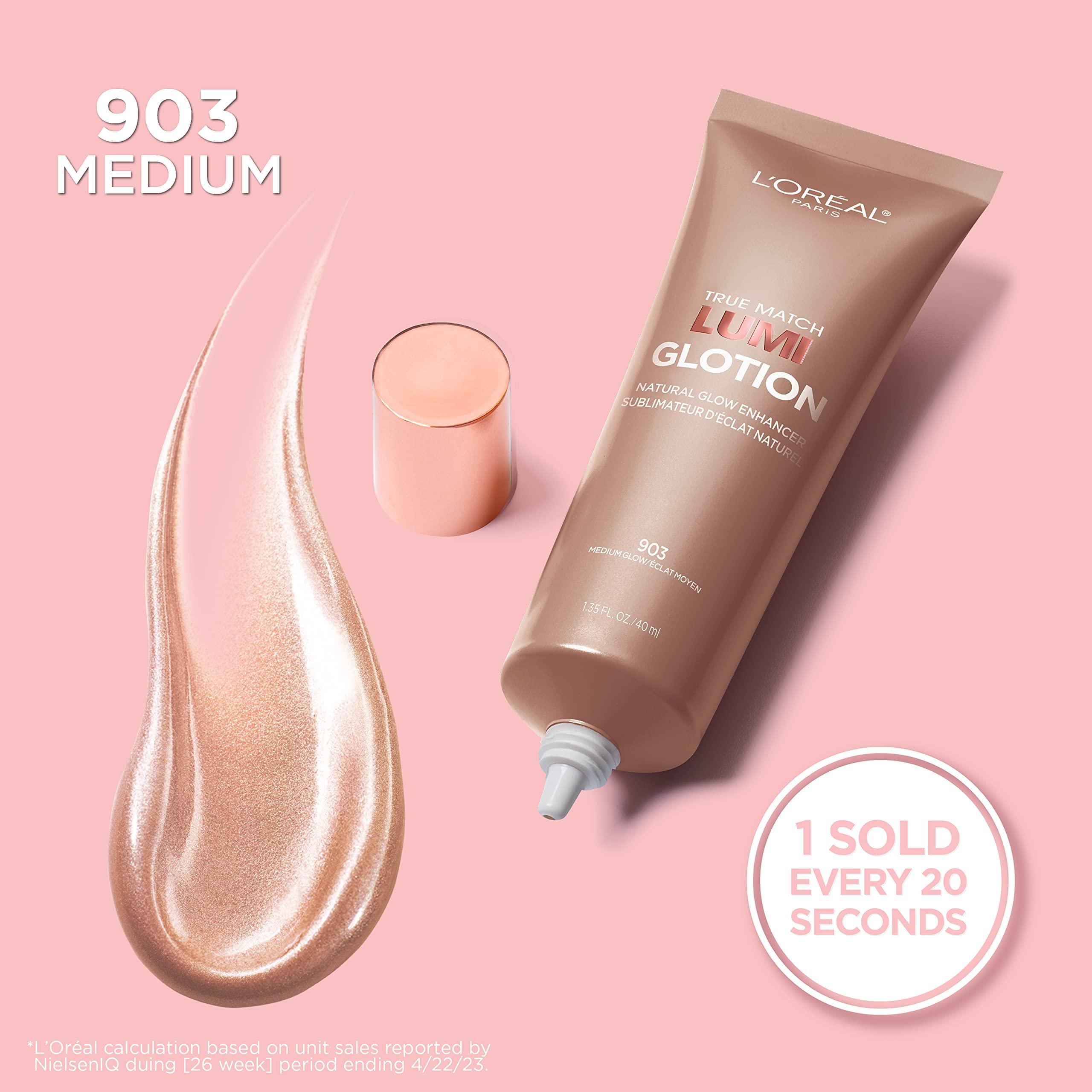 LOral Paris L\'Oreal Paris Makeup True Match Lumi Glotion Natural Glow Enhancer, Illuminator Highlighter Skin Tint, 1.35 oz and Magic Skin Beautifier BB Cream Tinted Moisturizer, 1 oz
