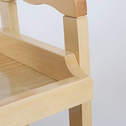 SYTH Beauty Salon Trolley 3-Tier Wood Rolling Utility Storage Cart with Handle,Suitable for Beauty Shop, spa, Barber Shop, Home