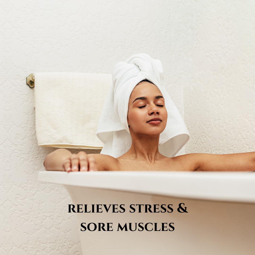 Irene Organics Irene Organics All Natural Bath Salt Soak - Exfoliating Dead Sea Salt + Himalayan Salt Bath Body Scrub for Calm, Soothing and Detoxing (Calm - Lavender)