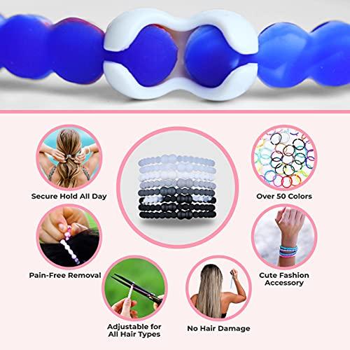 PRO PRO Hair Tie - Easy-Release Clasp - Secure Hold - No Damage - Great for ANY Active Lifestyle (Sunshine Pack of 8)