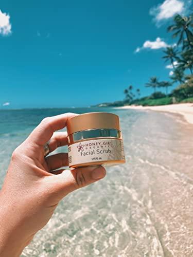 Honey Girl Organics Honey Girl Organics Facial Scrub, Moisturizing & Exfoliating, Fights Acne, Fine Lines & Wrinkles, 100% Natural Honey & Sugar Face Scrub, Made in Hawaii (1.75oz)