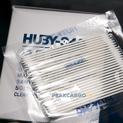 HUBY-340 4-Pack Japan 3" Slim Fine Baby Cotton Swab Corn Born Stem Hard Sharp Point Double-end Optical Equipment