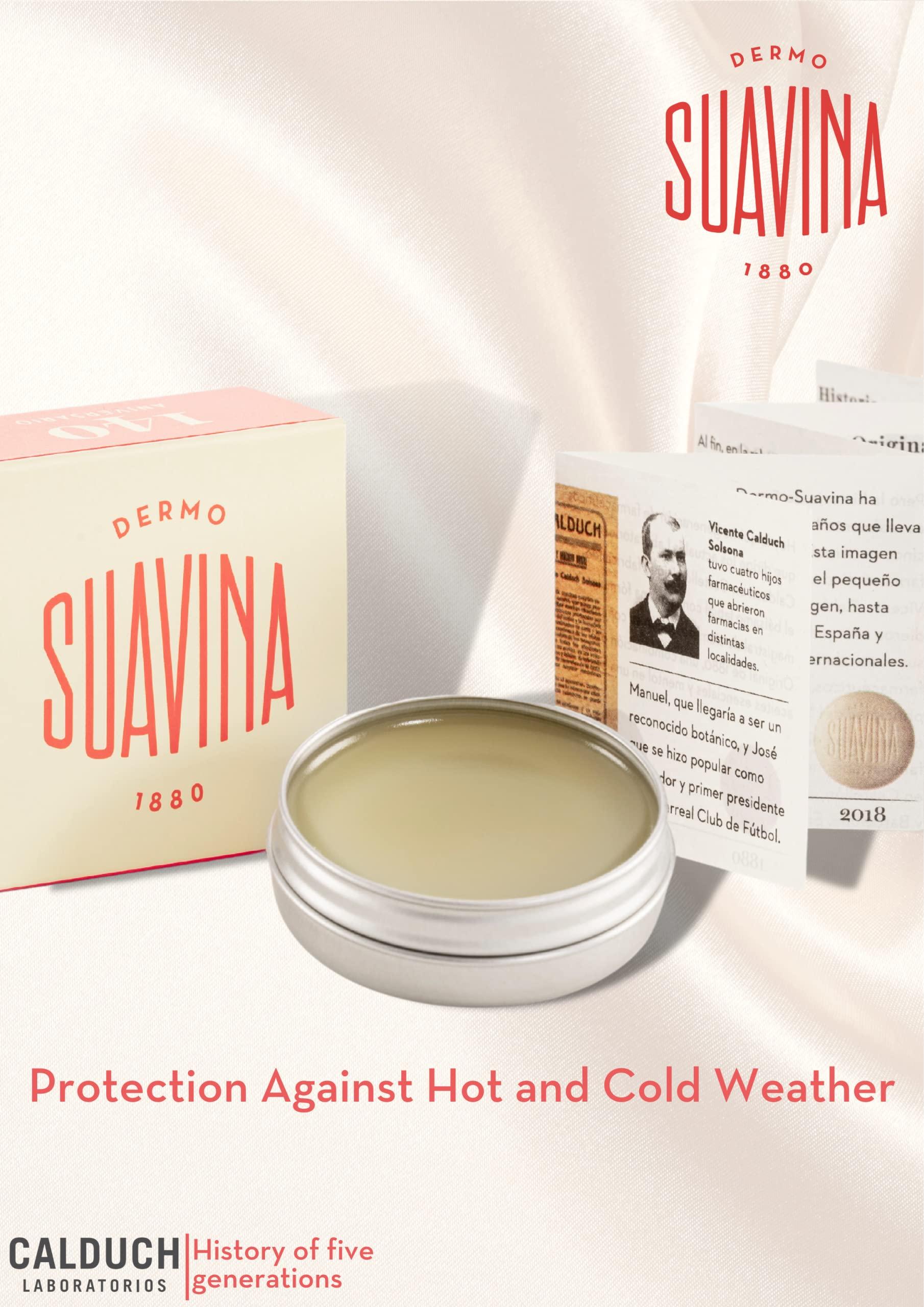 DERMO SUAVINA 1880 DERMO SUAVINA 1880 Lip Balm Moisturizer for Cracked and Dry Lips with Natural Ingredients Lip Care for Cold and Hot Weather Pack of 1(Original 0.3oz)