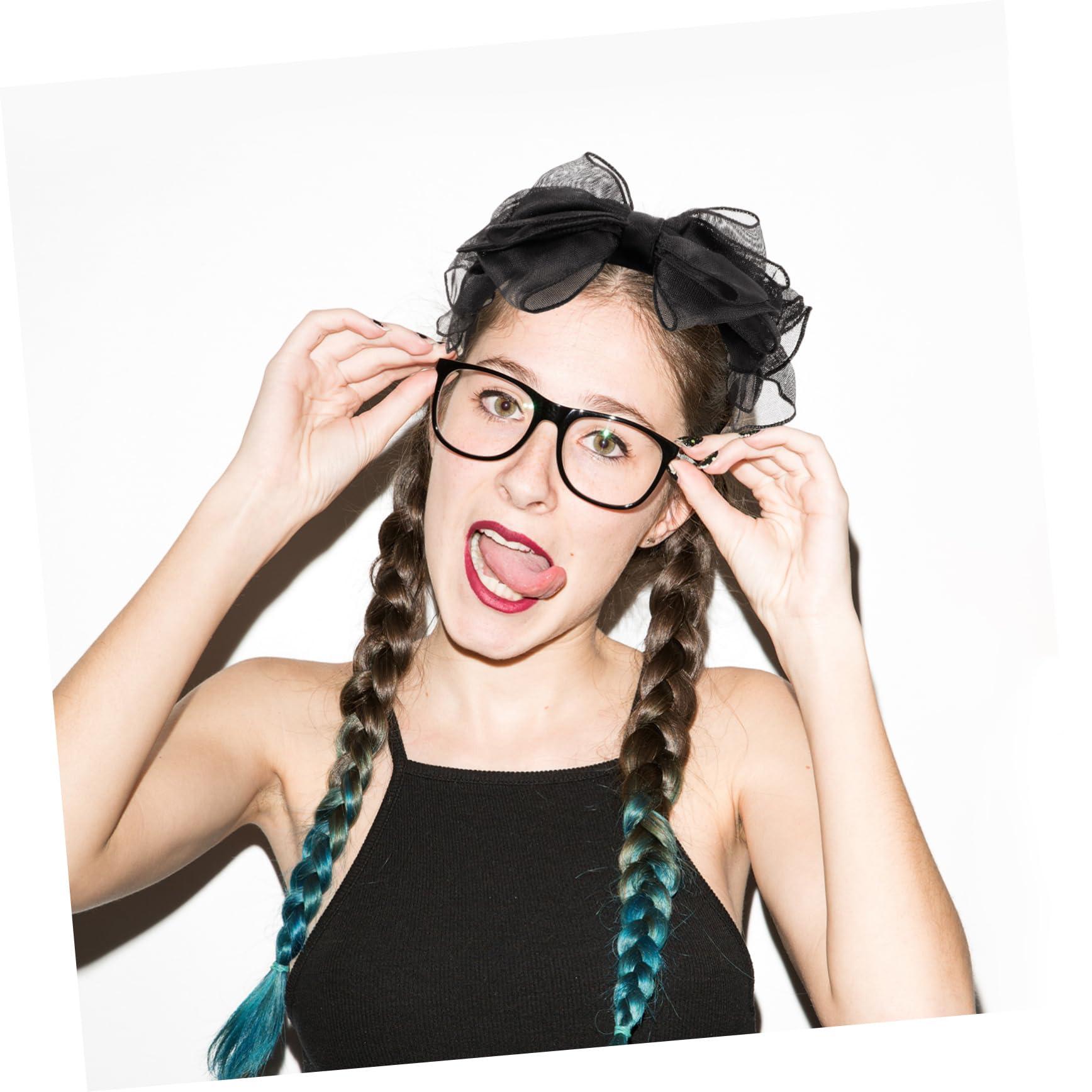 SHERCHPRY SHERCHPRY Black Headband With Bow, Bow Knot Headbands Bow Hair Hoop Cosplay Party