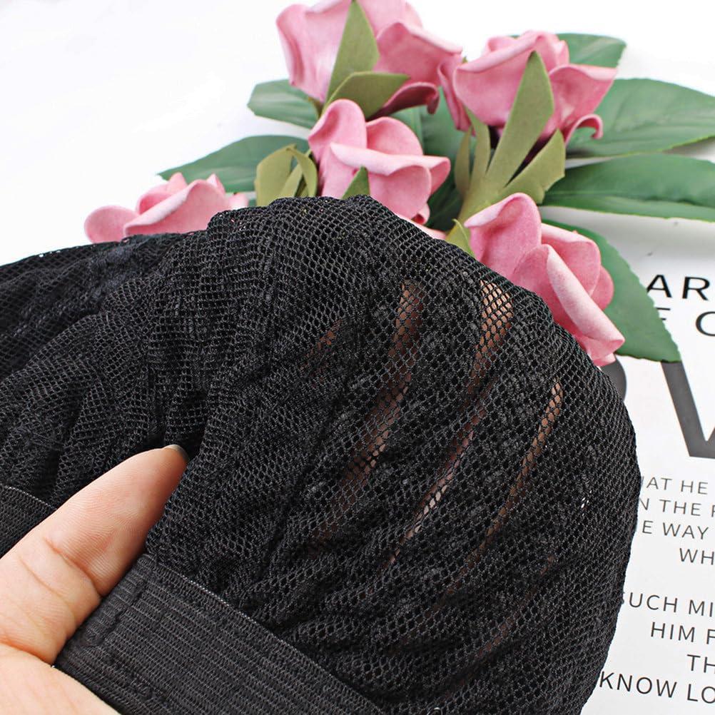 Ipetboom Ipetboom 2pcs Black Braided Wig Cap For Crochet Breathable Cornrow Wig Making Caps Cornrow Wig Cap Braid Headgear for Easier Sew