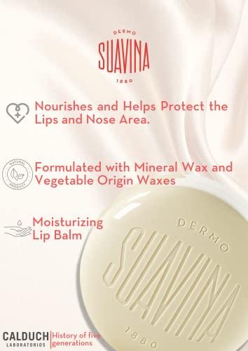 DERMO SUAVINA 1880 DERMO SUAVINA 1880 Lip Balm Moisturizer for Cracked and Dry Lips with Natural Ingredients Lip Care for Cold and Hot Weather Pack of 1(Original 0.3oz)