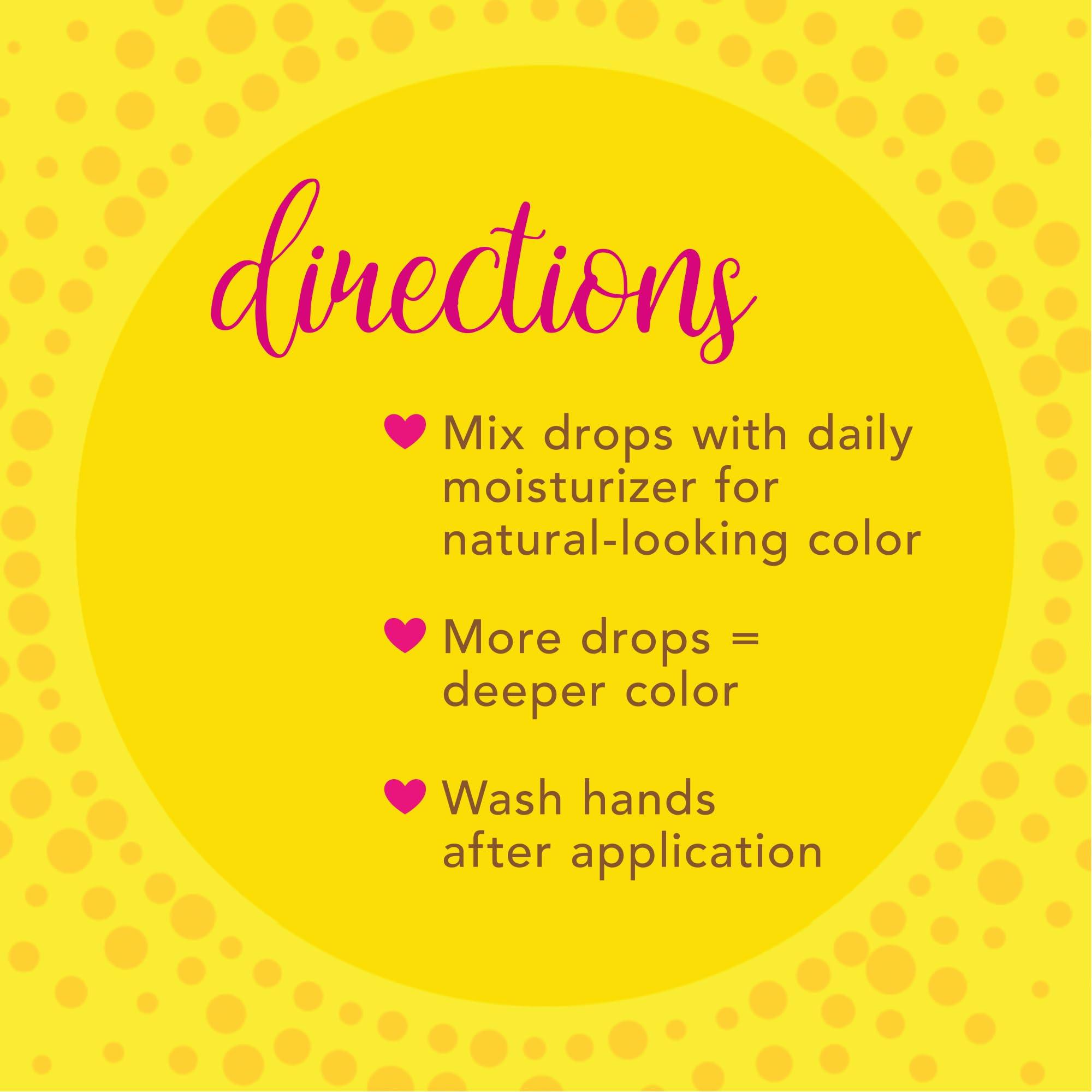 Jergens Jergens Natural Glow Instant Sun Drops, Sunless Tanning for Face and Body, Instant Sun Bronzing Drops, Oil Free, 1 Fl Oz